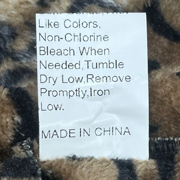 Emery Rose Vest Women 3XL Full Front Zip Leopard Print Fleece Sleeveless Outdoor - Picture 7 of 8